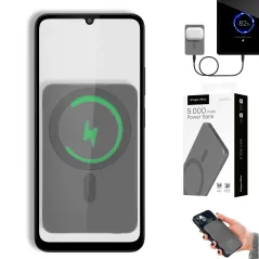 "Power Bank Indukcyjny Kruger&amp;Matz 5000 mAh Mag Safe Szary"