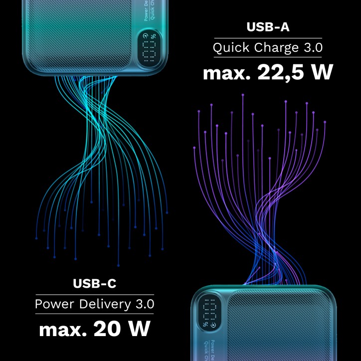 POWER BANK Kruger&Matz 40000 mAh Li-ion z funkcją QC oraz PD POWER BANK Kruger&Matz 40000 mAh Li-ion z funkcją QC oraz PD