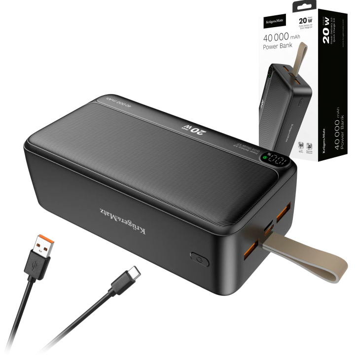 POWER BANK Kruger&Matz 40000 mAh Li-ion z funkcją QC oraz PD POWER BANK Kruger&Matz 40000 mAh Li-ion z funkcją QC oraz PD