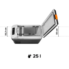 Profesjonalna lodówka turystyczna TEESA z funkcją mrożenia 25L DC12/24V AC 230V