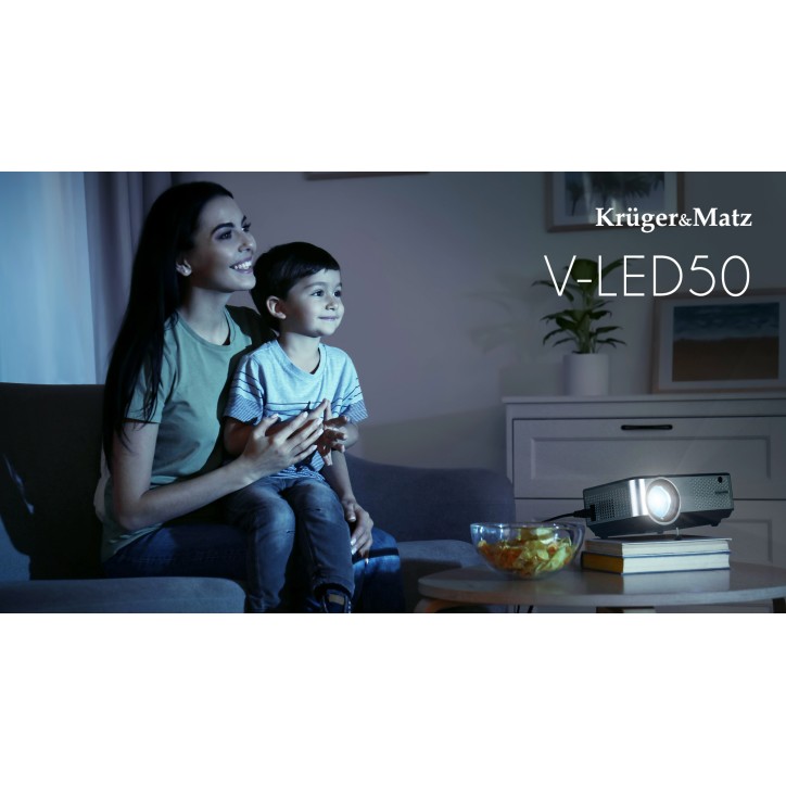 Projektor LED z Wi-Fi Kruger&Matz V-LED50 Projektor LED z Wi-Fi Kruger&Matz V-LED50