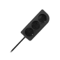 Przedłużacz bez uziemienia 2x1mm 3 gniazda 3m czarny PSN-33-2