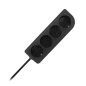 Przedłużacz bez uziemienia 2x1mm 4 gniazda 5m czarny PSN-45-2