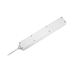 Przedłużacz biały 6 gniazd typu niemieckiego, dł. 1,5m (3x1.0) z przełącznikiem