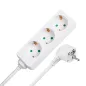 Przedłużacz biały KEMOT 3 gniazda typu niemieckiego, kabel 3m (1,5mm) Przedłużacz biały KEMOT 3 gniazda typu niemieckiego, kabel 3m (1,5mm)