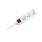 Przedłużacz biały Rebel 3 gniazda , kabel 3m (3x1,5mm) z przełącznikiem Przedłużacz biały Rebel 3 gniazda , kabel 3m (3x1,5mm) z przełącznikiem