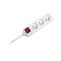 Przedłużacz biały Rebel 3 gniazda , kabel 3m (3x1,5mm) z przełącznikiem