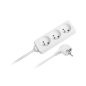 Przedłużacz biały Rebel 3 gniazda, kabel 3m (3x1,5mm), bez przełącznika Przedłużacz biały Rebel 3 gniazda, kabel 3m (3x1,5mm), bez przełącznika