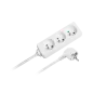 Przedłużacz biały Rebel 3 gniazda, kabel 3m (3x1,5mm), bez przełącznika Przedłużacz biały Rebel 3 gniazda, kabel 3m (3x1,5mm), bez przełącznika