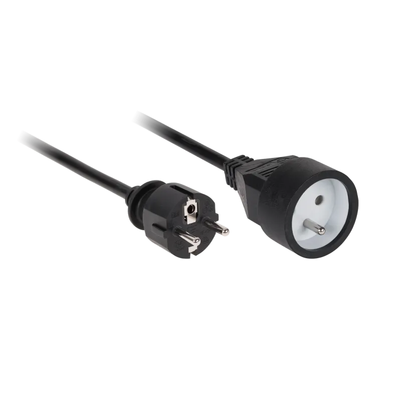 Przedłużacz czarny sieciowy wtyk-gniazdo 10m (3x1.5)