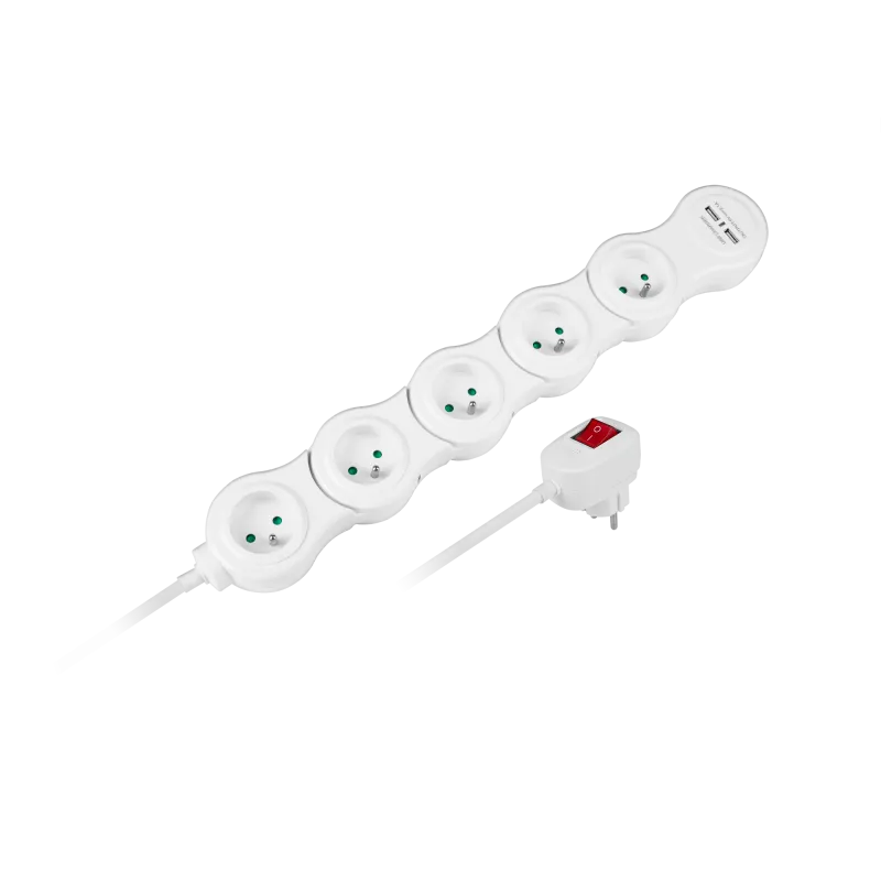 Przedłużacz sieciowy (snake) Rebel , 5 gniazd, przewód 1,5m