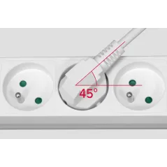 Przedłużacz sieciowy Rebel 3 gniazda + 2 gniazda USB z wyłącznikiem - 1.5m