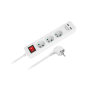 Przedłużacz sieciowy Rebel 3 gniazda + 2 gniazda USB, z wyłącznikiem - 3m Przedłużacz sieciowy Rebel 3 gniazda + 2 gniazda USB, z wyłącznikiem - 3m