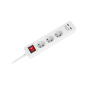 Przedłużacz sieciowy Rebel 3 gniazda + 2 gniazda USB, z wyłącznikiem - 3m Przedłużacz sieciowy Rebel 3 gniazda + 2 gniazda USB, z wyłącznikiem - 3m
