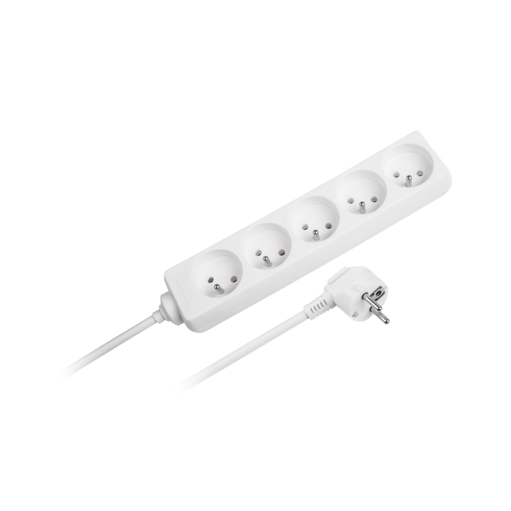 Przedłużacz sieciowy Rebel 5 gniazd, bez przełacznika, 3m (1,5mm) Przedłużacz sieciowy Rebel 5 gniazd, bez przełacznika, 3m (1,5mm)