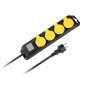 Przedłużacz sieciowy Rebel z wyłacznikiem 4 gniazda -1.5m, IP44 Przedłużacz sieciowy Rebel z wyłacznikiem 4 gniazda -1.5m, IP44