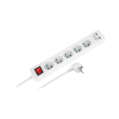 Przedłużacz sieciowy Rebel 5 gniazd + 2 gniazda USB z wyłacznikiem - 5m