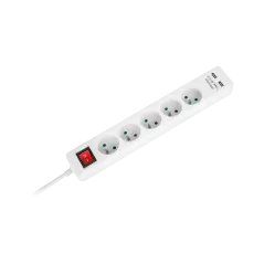 Przedłużacz sieciowy Rebel 5 gniazd + 2 gniazda USB z wyłacznikiem - 5m