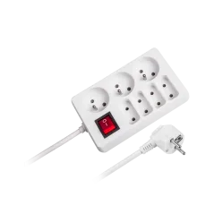 Przedłużacz sieciowy Rebel 7 gniazd z przełącznikiem , 3m (1,5mm)