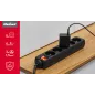 Przedłużacz sieciowy Rebel czarny 5 gniazd z przełącznikiem, kabel 5m (1,5mm)