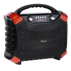 Przenośny aktywny zestaw głośnikowy Quer z funkcją MP3, Bluetooth, radio FM oraz funkcją Karaoke