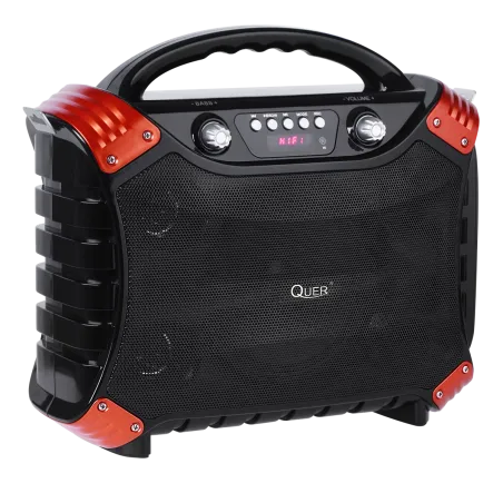 Przenośny aktywny zestaw głośnikowy Quer z funkcją MP3, Bluetooth, radio FM oraz funkcją Karaoke