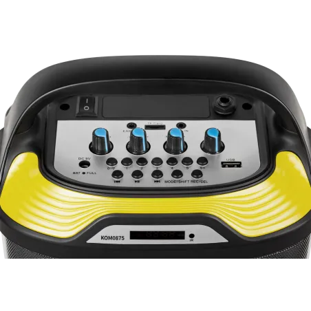 Przenośny aktywny zestaw głośnikowy Quer z funkcją MP3, Bluetooth, radio FM oraz funkcją Karaoke