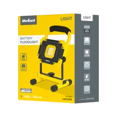 Przenośny reflektor akumulatorowy LED 20W Rebel, 6500K, 230V