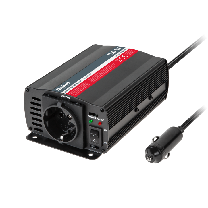 Przetwornica REBEL 12V/230V 150W (gn. typu F :niemieckie) Przetwornica REBEL 12V/230V 150W (gn. typu F :niemieckie)
