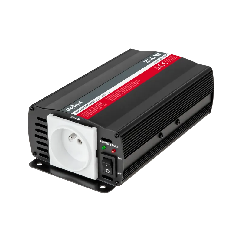 Przetwornica REBEL 12V/230V 300W(gn. typu E:polskie, francuskie)