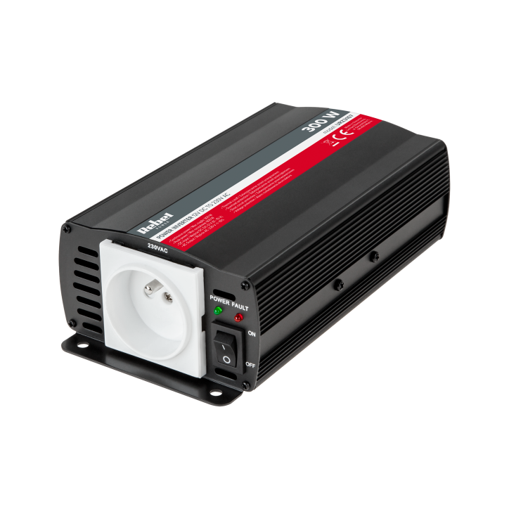 Przetwornica REBEL 12V/230V 300W(gn. typu E:polskie, francuskie) Przetwornica REBEL 12V/230V 300W(gn. typu E:polskie, francuskie)