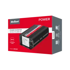 Przetwornica REBEL 12V/230V 300W(gn. typu E:polskie, francuskie)