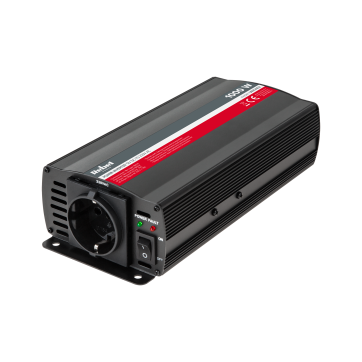 Przetwornica REBEL 12V/230V 500W (gn. typu F :niemieckie) Przetwornica REBEL 12V/230V 500W (gn. typu F :niemieckie)