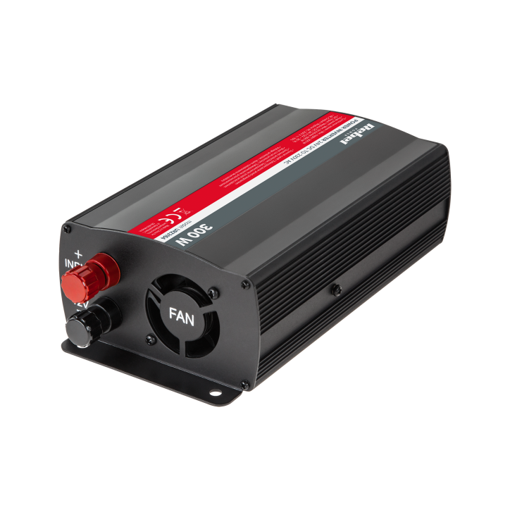 Przetwornica REBEL 24V/230V 300W (gn. typu F:niemieckie) Przetwornica REBEL 24V/230V 300W (gn. typu F:niemieckie)