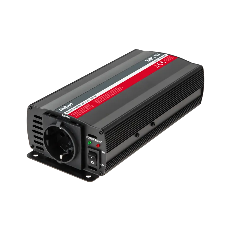 Przetwornica REBEL 24V/230V 500W(gn. typu F:niemieckie) Przetwornica REBEL 24V/230V 500W(gn. typu F:niemieckie)
