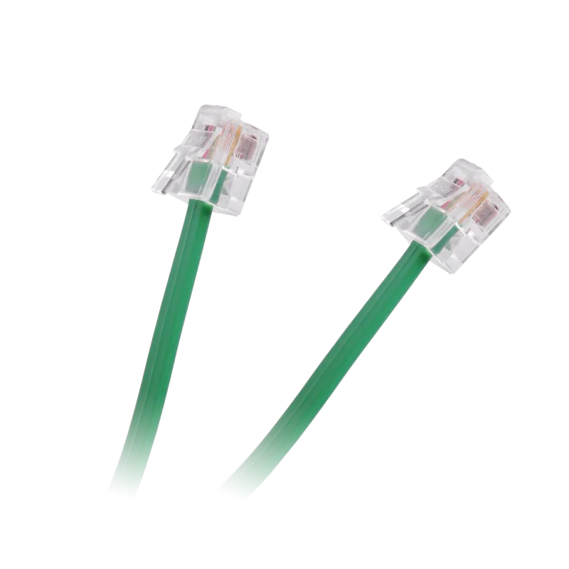 Przewód tel. wtyk-wtyk zielony 2m Przewód tel. wtyk-wtyk zielony 2m