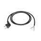 Przewód zasilający 3x1,5mm czarny 3m z wtyczką kątową Przewód zasilający 3x1,5mm czarny 3m z wtyczką kątową