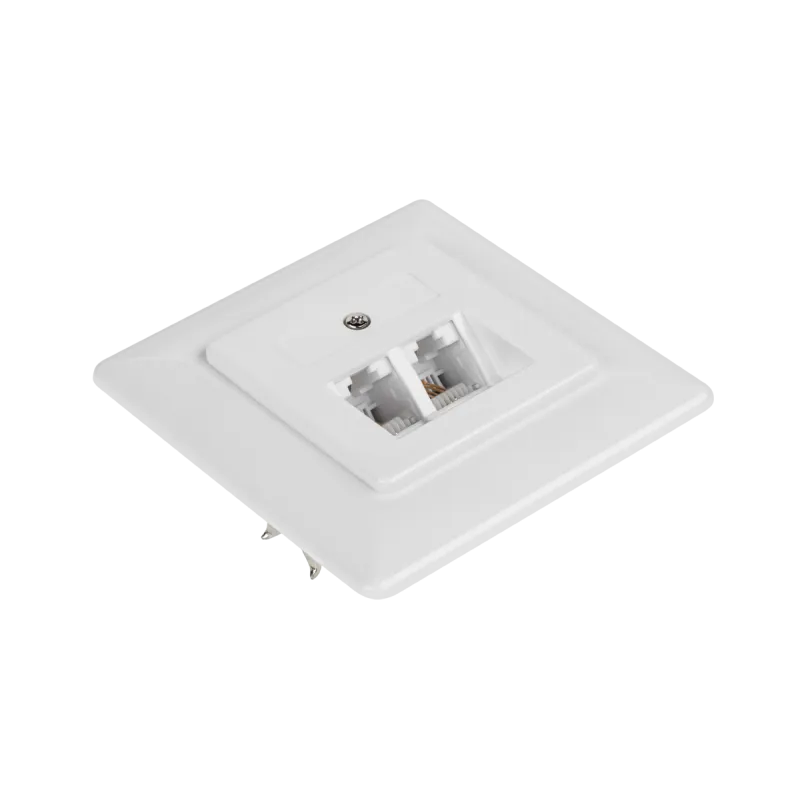 Puszka naścienna podwójna 8P4C przelotowa Puszka naścienna podwójna 8P4C przelotowa