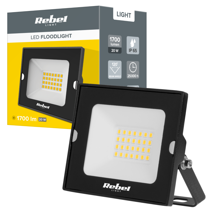 Reflektor led 20W Rebel , 6500K, 230V Reflektor led 20W Rebel , 6500K, 230V
