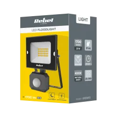 Reflektor LED 20W z sensorem ruchu i zmierzchu, 4000K, 230V
