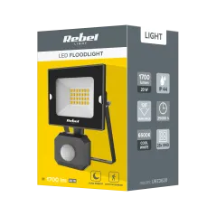 Reflektor Led 20W z sensorem zmierzchu i ruchu , 6500K, 230V
