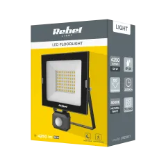 Reflektor LED 50W z sensorem zmierzchu i ruchu, 4000K, 230V