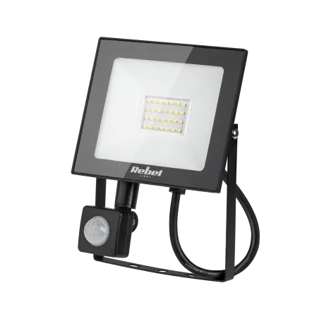 Reflektor LED Rebel 20W z sensorem zmierzchu i ruchu 4000K (28x2835 SMD), 230V