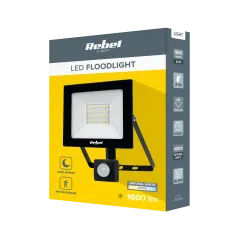 Reflektor LED Rebel 20W z sensorem zmierzchu i ruchu 4000K (28x2835 SMD), 230V
