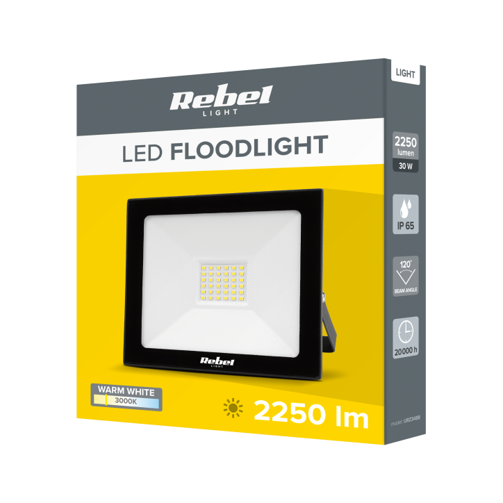 Reflektor LED Rebel 30W (36x2835 SMD), 3000K, 230V Reflektor LED Rebel 30W (36x2835 SMD), 3000K, 230V