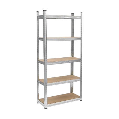 Regał metalowy magazynowy 150x70x30 srebrny Rebel