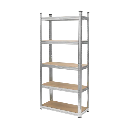 Regał metalowy magazynowy 150x70x30 srebrny Rebel