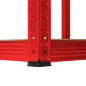 Regał metalowy magazynowy 180x90x40 czerwony Rebel Regał metalowy magazynowy 180x90x40 czerwony Rebel