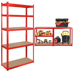 Regał metalowy magazynowy 180x90x40 czerwony Rebel