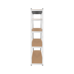 Regał metalowy magazynowy 180x90x40 srebrny Rebel